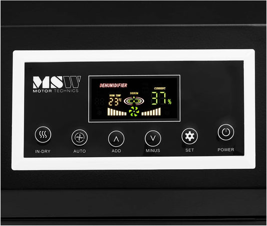 MSW Motor Technics MSW-DEH3090H Construction Dehumidifier 90L/Day 150 m² 1129 m³/h Black
